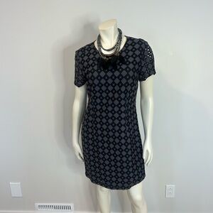 Beautiful Banana Republic Charcoal and Black Geometric Mini Dress❤️8